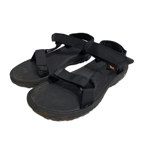 Teva Hurricane 4 Sports Sandals Men's Size 11 Black Straps Hiking Trail Beach - Picture 1 of 10